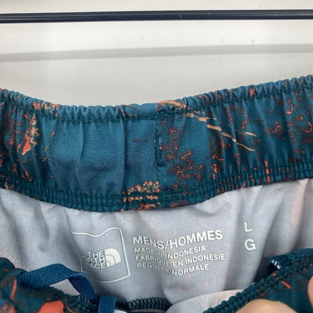 The North Face Men's Size Large Wander Shorts Teal Orange